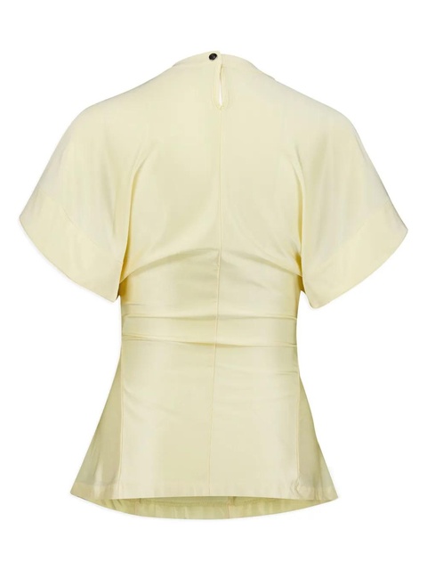 Rabanne draped-detail round-neck blouse - Neutrals - zdjęcie produktu nr 2
