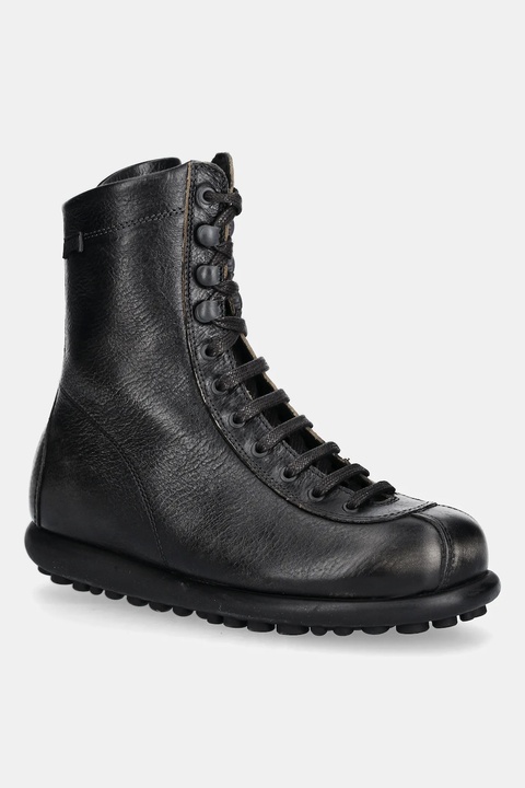 Camper botki skórzane Pelotas Ariel damskie kolor brązowy na płaskim obcasie 44695-088 - zdjęcie produktu nr 1