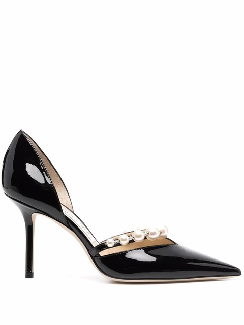 Jimmy Choo Aurelie 85mm pearl-embellished pumps - Black - zdjęcie produktu nr 1