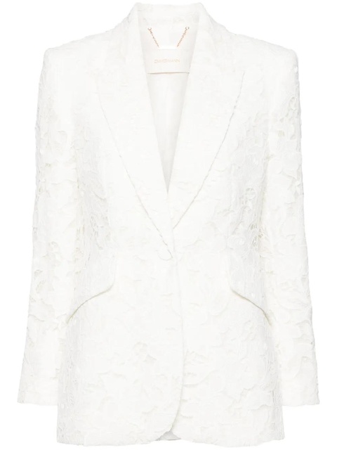 ZIMMERMANN Natura lace-detail blazer - White - zdjęcie produktu nr 1