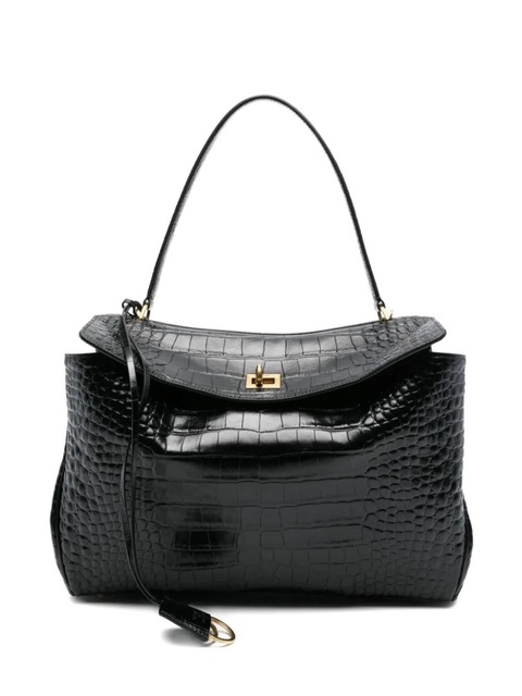 Balenciaga medium Rodeo crocodile-effect tote bag - Black - zdjęcie produktu nr 1