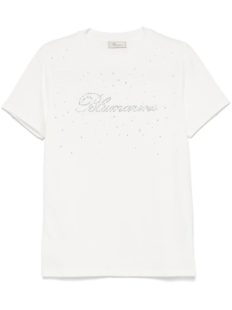 Blumarine logo-embellished T-shirt - White - zdjęcie produktu nr 1