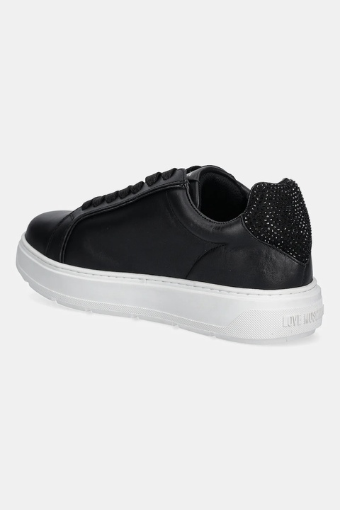 Love Moschino sneakersy skórzane damskie kolor czarny JA15184G1NIAC00A - zdjęcie produktu nr 2