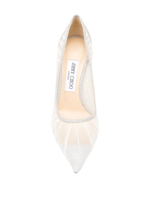 Jimmy Choo Love 85mm glitter pumps - White - zdjęcie produktu nr 2