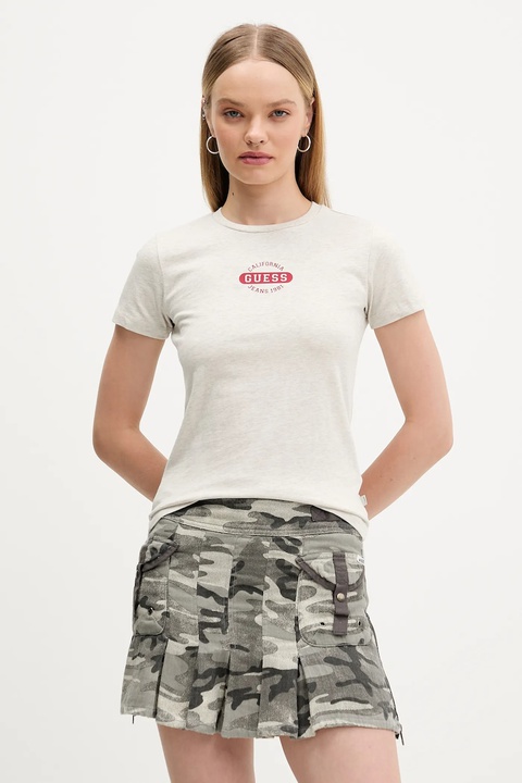 Guess Jeans t-shirt bawełniany damski kolor szary W5BI47 KCTX1 - zdjęcie produktu nr 1