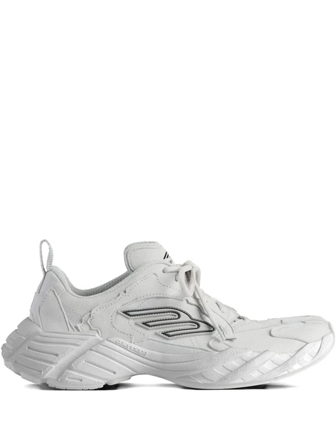 Balenciaga Monday suede inserts chunky sole sneaker - Grey - zdjęcie produktu nr 2