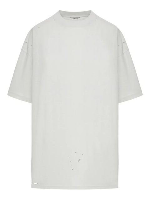 Balenciaga distressed-print cotton T-shirt - White - zdjęcie produktu nr 1