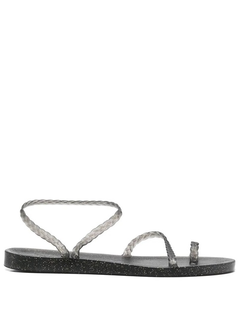 Ancient Greek Sandals glitter-detailed single-toe flip flops - Black - zdjęcie produktu nr 1