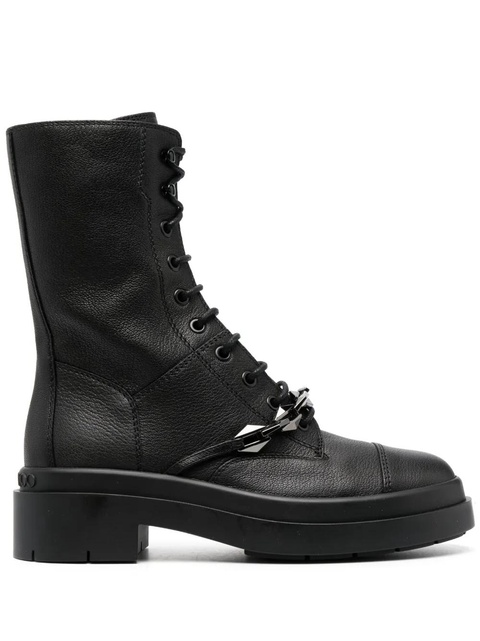 Jimmy Choo Nari grained-texture leather boots - Black - zdjęcie produktu nr 1