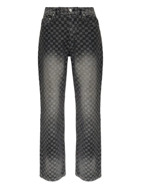 MISBHV monogram-check jeans - Black - zdjęcie produktu nr 1