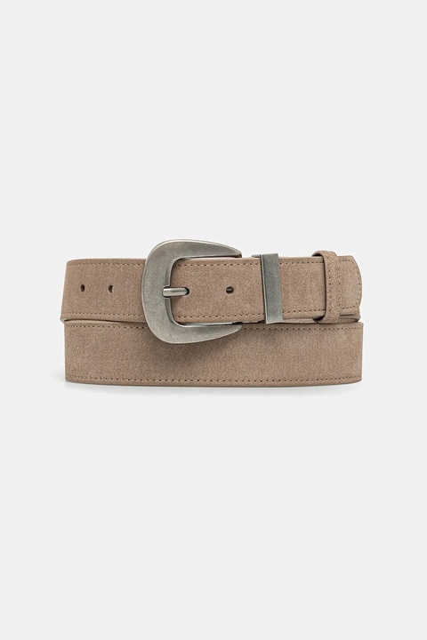 Answear.LAB pasek zamszowy kolor beżowy - zdjęcie produktu nr 1