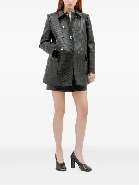 Gucci double-breasted textured coat - Black - zdjęcie produktu nr 2