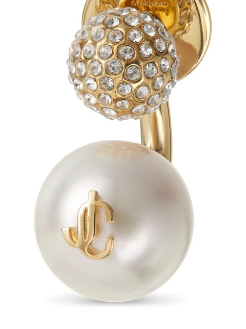 Jimmy Choo Auri crystal-embellished earring - Gold - zdjęcie produktu nr 2
