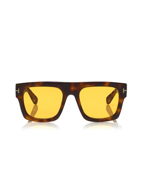 TOM FORD - Brązowe okulary przeciwsłoneczne Fausto - zdjęcie produktu nr 1