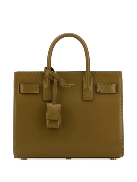 Saint Laurent top-handles calfskin-leather tote bag - Green - zdjęcie produktu nr 1