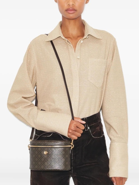 Tory Burch monogram coated vanity mini bag - Brown - zdjęcie produktu nr 2