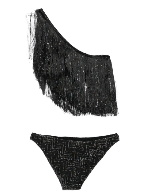 Missoni fringe one-shoulder bikini - Black - zdjęcie produktu nr 2