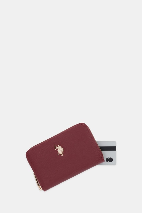 U.S. Polo Assn. portfel Jones damski kolor bordowy WEUJE8659WVP - zdjęcie produktu nr 2