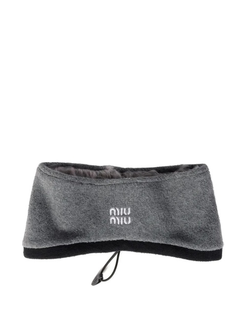 Miu Miu fleece headband - Grey - zdjęcie produktu nr 1