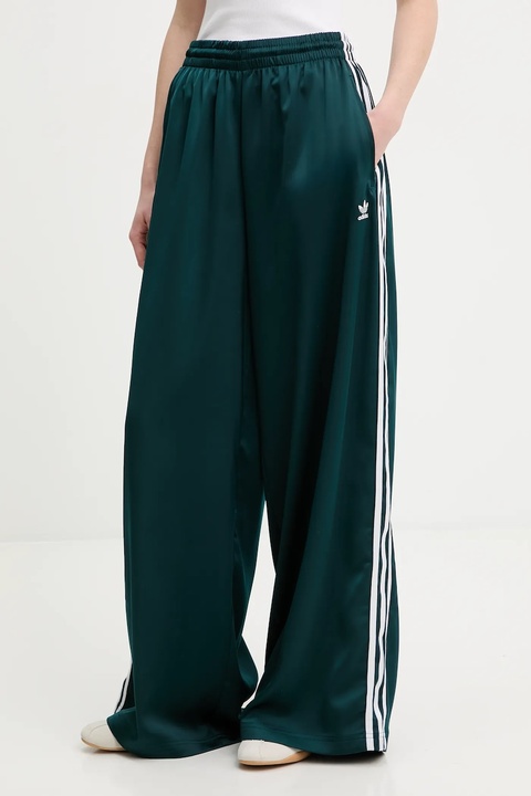 adidas Originals spodnie dresowe Satin Tp Wl damskie kolor zielony z aplikacją JV7511 - zdjęcie produktu nr 2