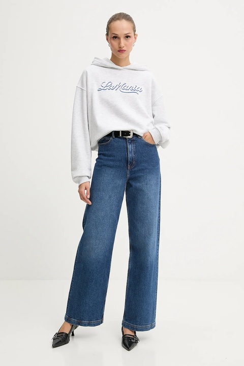 La Mania bluza LUMA damska kolor szary z kapturem melanżowa LUMA - zdjęcie produktu nr 1