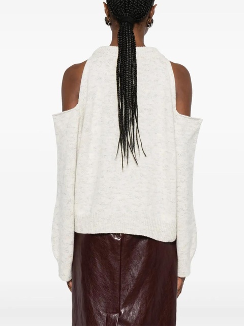 SOLOTRE cut-out detailing sweater - White - zdjęcie produktu nr 2