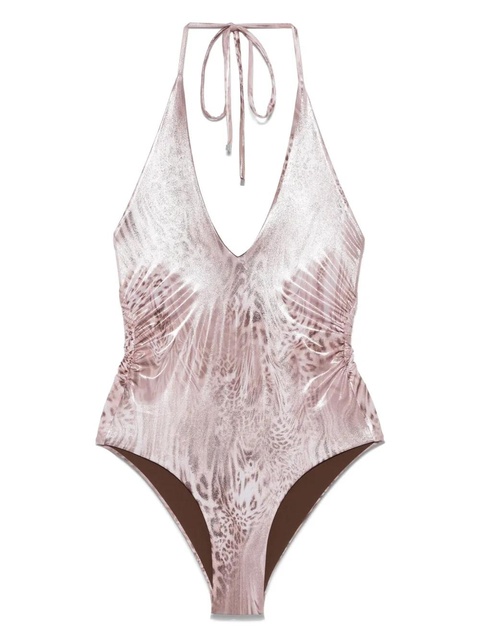 Blumarine leopard-print swimsuit - Brown - zdjęcie produktu nr 1