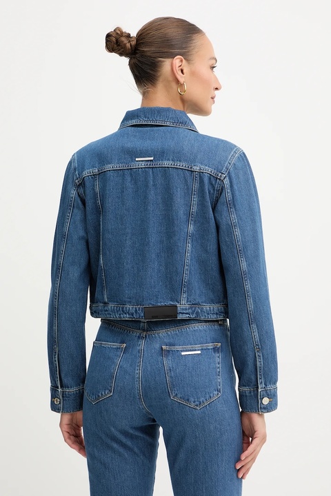 Karl Lagerfeld kurtka jeansowa FASHION DENIM kolor niebieski przejściowa B1W14031 - zdjęcie produktu nr 2