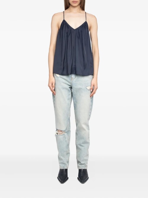 Zadig&Voltaire Cym satin top - Blue - zdjęcie produktu nr 1