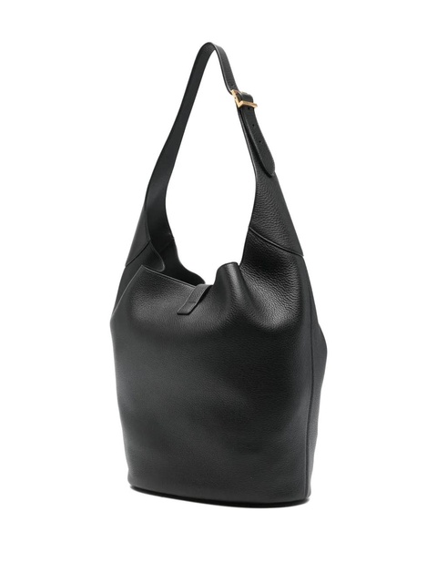 Saint Laurent logo-plaque shoulder bag - Black - zdjęcie produktu nr 2