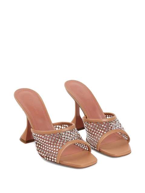 Amina Muaddi 95mm Lupita mules - Neutrals - zdjęcie produktu nr 2
