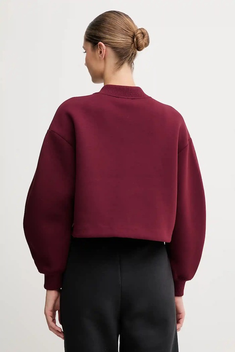 Calvin Klein Jeans bluza damska kolor bordowy z aplikacją LV047C524G - zdjęcie produktu nr 2