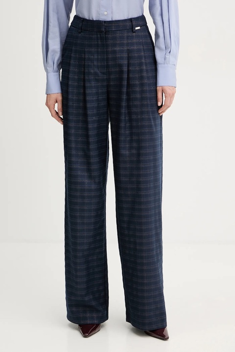 Fracomina spodnie damskie kolor niebieski fason cygaretki high waist FS25WV3005W56195 - zdjęcie produktu nr 1