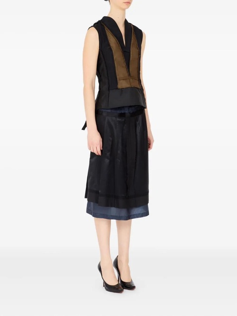 Maison Margiela two-tone top - Black - zdjęcie produktu nr 2