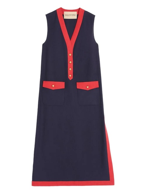 Valentino Garavani linen midi dress - Blue - zdjęcie produktu nr 1