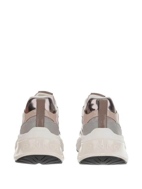 PINKO metallic-panel lace-up sneakers - Brown - zdjęcie produktu nr 2