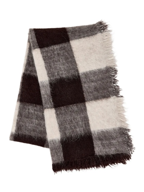 Proenza Schouler checked fringed scarf - Black - zdjęcie produktu nr 2