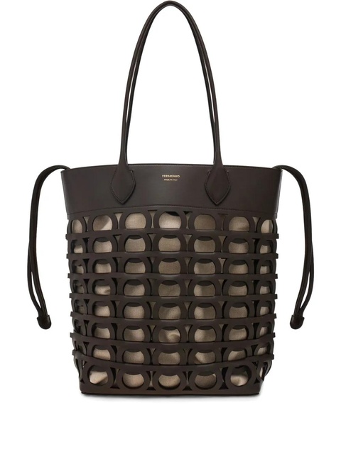 Ferragamo small Gancini tote bag - Brown - zdjęcie produktu nr 1