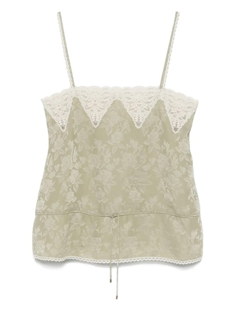 Chloé floral-jacquard top - Green - zdjęcie produktu nr 1