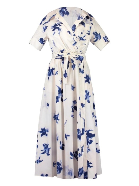Altuzarra Lydia floral-print belted dress - Neutrals - zdjęcie produktu nr 1