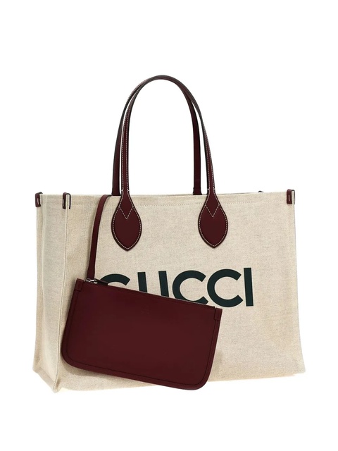 Gucci logo-print canvas tote bag - Neutrals - zdjęcie produktu nr 2