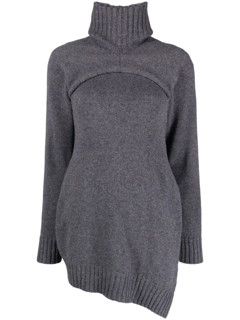 Jil Sander layered ribbed-knit jumper - Grey - zdjęcie produktu nr 1