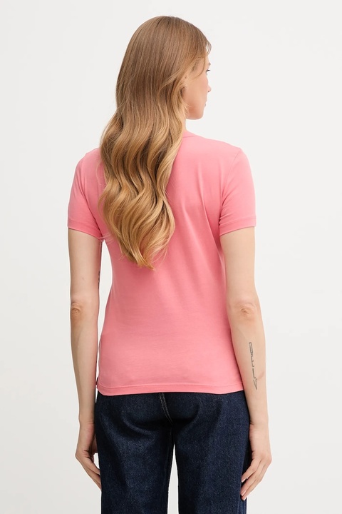 Guess t-shirt bawełniany kolor różowy - zdjęcie produktu nr 2