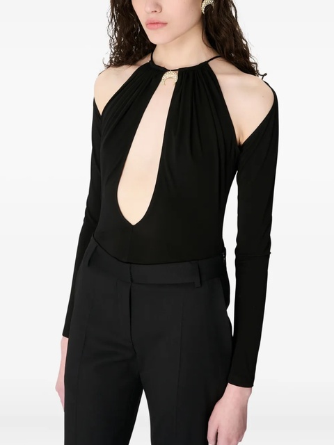 Marine Serre draped keyhole bodysuit - Black - zdjęcie produktu nr 1