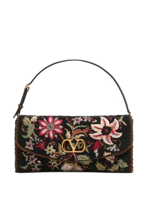 Valentino Garavani small Vain Soft embroidered shoulder bag - Black - zdjęcie produktu nr 2