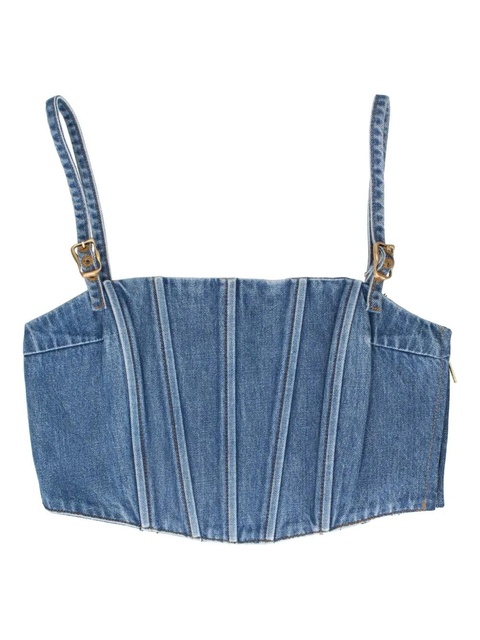Cult Gaia Lauren denim tank top - Blue - zdjęcie produktu nr 1