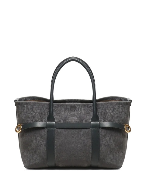 Loro Piana small Ghiera leather-trimmed calfskin shopper bag - Blue - zdjęcie produktu nr 2