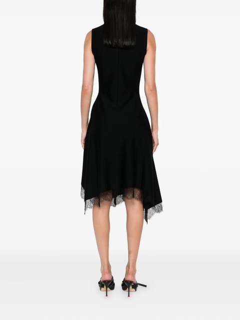 Alexander McQueen lace-trimmed sleeveless dress - Black - zdjęcie produktu nr 2