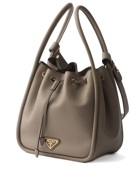 Prada Darling leather drawstring bucket bag - Grey - zdjęcie produktu nr 1