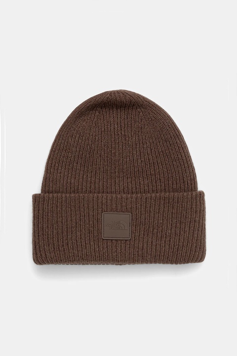 The North Face czapka z wełną Urban Patch kolor brązowy NF0A7WJG1OI1 - zdjęcie produktu nr 1